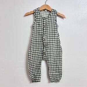 Quincy Mae green gingham size 6-12 months